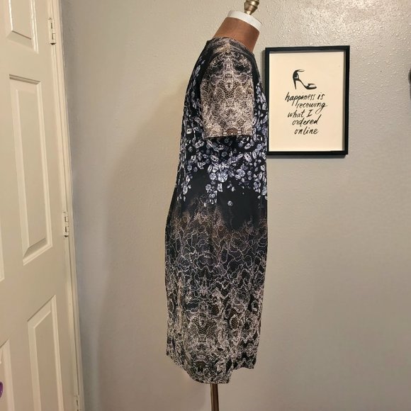 Kevan Hall Diamond and Lace Print Dress - Picture 6 of 16